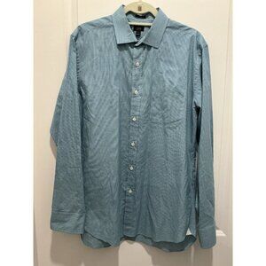 J. Crew Button Up Large Mens Ludlow Green White Check